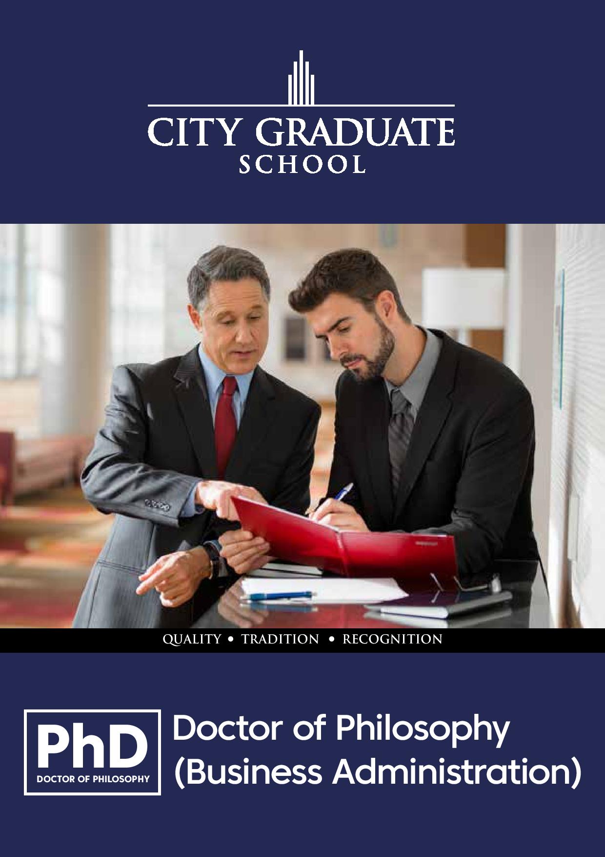 PhD Doc of Philosophy (Business Administration)